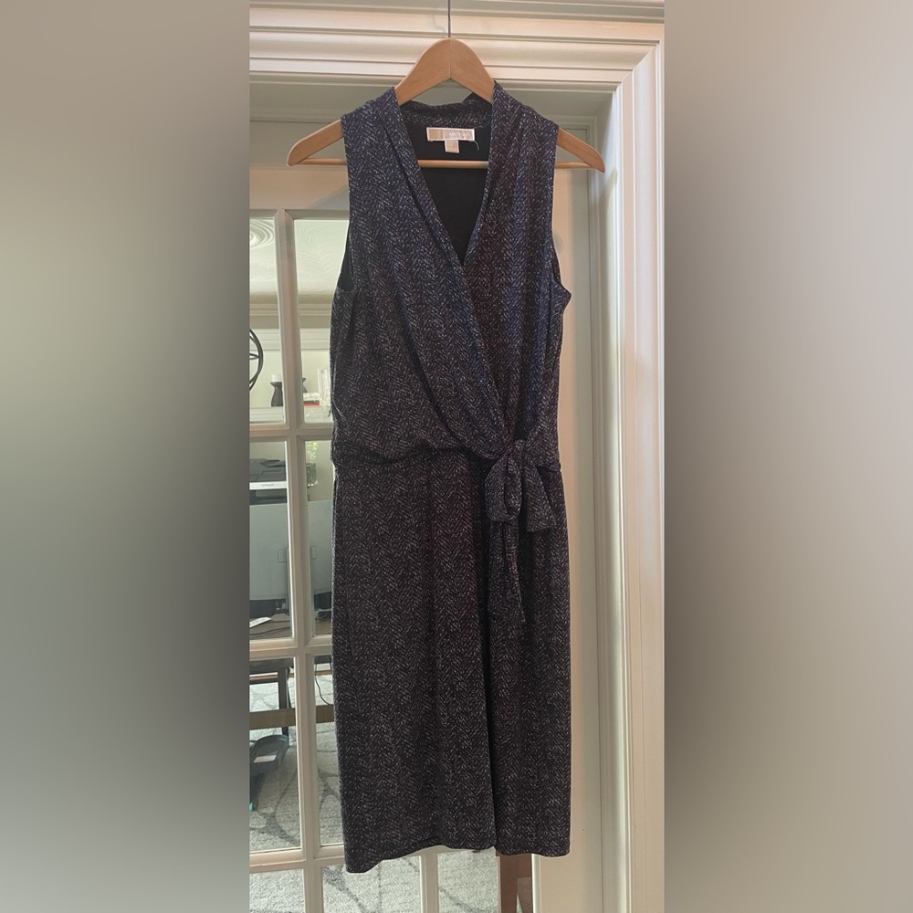 MICHAEL Michael Kors Sleeveless Faux Wrap Midi Dress